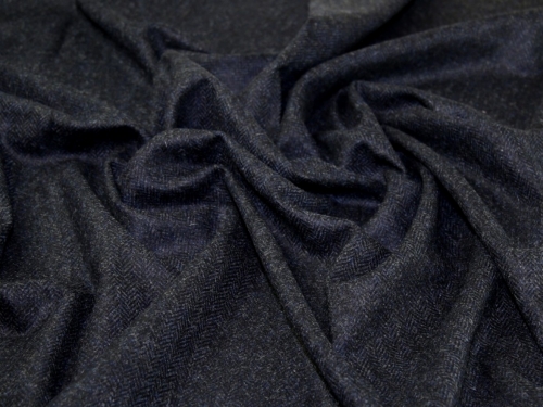 100% Wool Coating Fabric Navy Blue