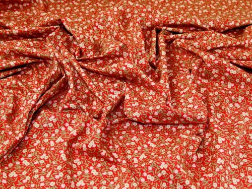 100% Cotton Poplin Fabric Red
