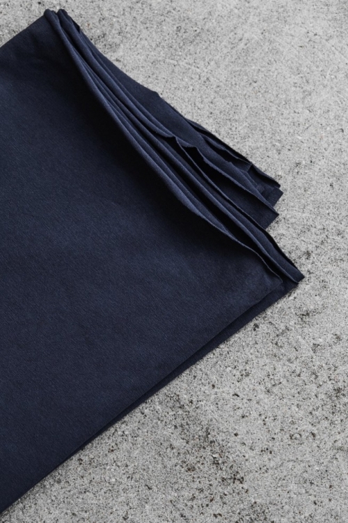 Mind The MAKER Cotton Single Jersey Stretch Knit Fabric Indigo Night