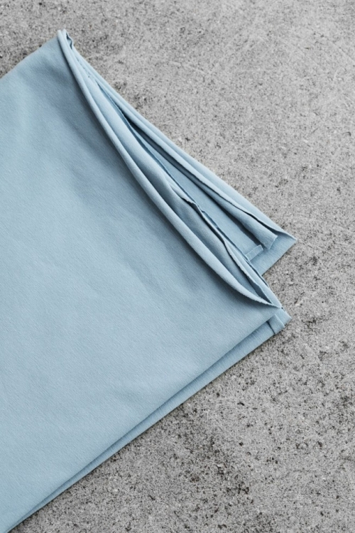 Mind The MAKER Cotton Single Jersey Stretch Knit Fabric Faded Blue