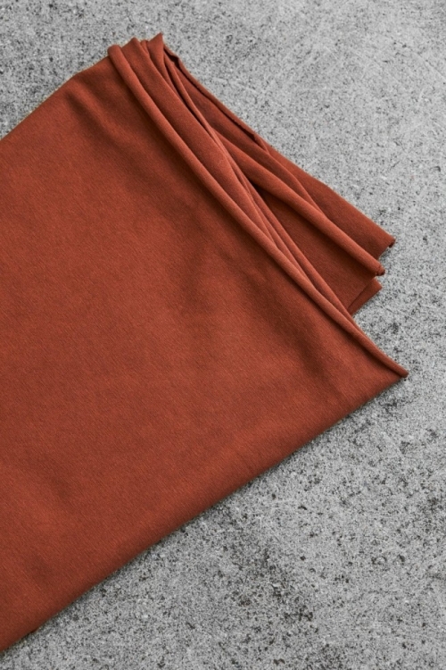 Mind The MAKER Cotton Single Jersey Stretch Knit Fabric Sienna