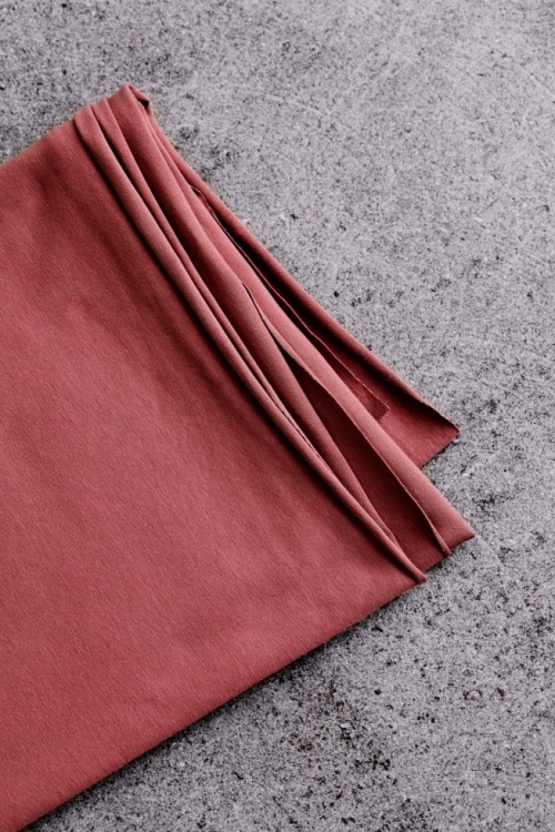 Mind The MAKER Cotton Single Jersey Stretch Knit Fabric Rosewood