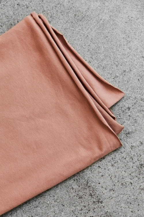 Mind The MAKER Cotton Single Jersey Stretch Knit Fabric Old Rose