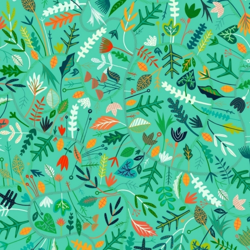 Dashwood Studio Circle Line Rayon Challis Fabric Green