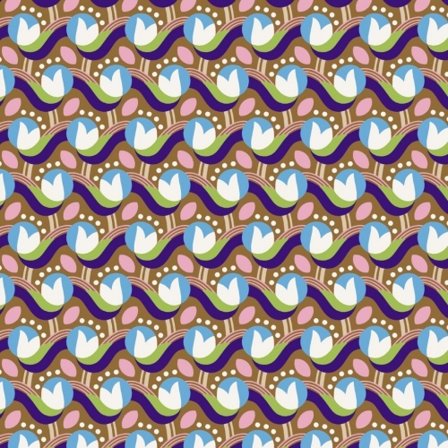 Dashwood Studio Kaleidoscope Ace Cotton Lawn Fabric Brown