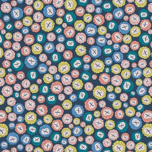 Dashwood Studio Rock Pool 100% Cotton Poplin Fabric Navy
