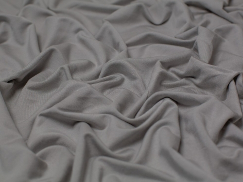 Deadstock Modal Loop Back French Terry Stretch Knit Fabric Silver Grey