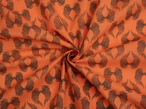 Printed Polycotton Fabric Orange