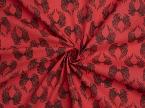 Printed Polycotton Fabric Red