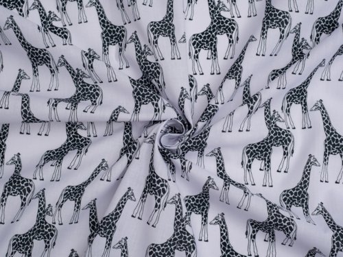 Printed Polycotton Fabric White