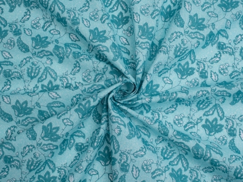 Printed Polycotton Fabric Mint
