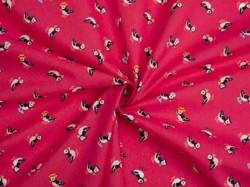 Printed Polycotton Fabric Red