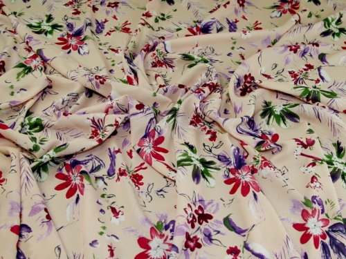 John Kaldor Liza Georgette Fabric Pink on Blush
