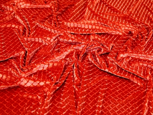 Deadstock Velvet Stretch Knit Fabric Amber