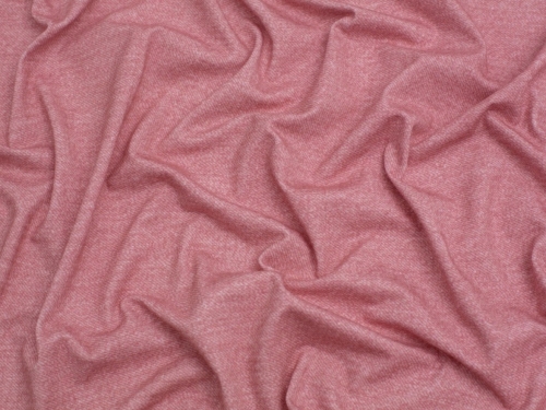 Denim Look Cotton Jersey Stretch Knit Fabric Rose Pink