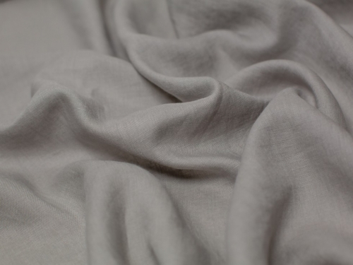 Minerva Core Range Washed Slub 100% Linen Fabric Soft Grey