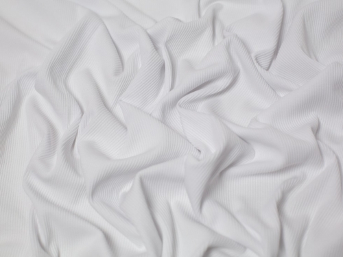 Minerva Core Range Heavy Cotton Rib Stretch Knit Fabric White