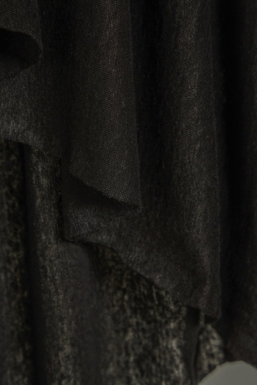 Mind The MAKER Fine Linen Sweater Knit Stretch Fabric Black