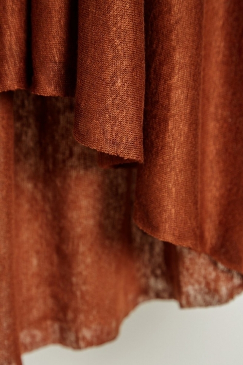 Mind The MAKER Fine Linen Sweater Knit Stretch Fabric Sienna