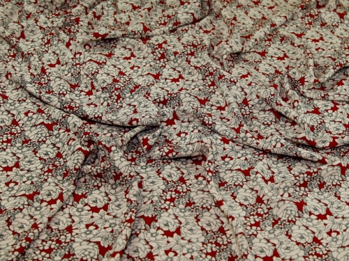 Soft Polyester Crepe Fabric Rust