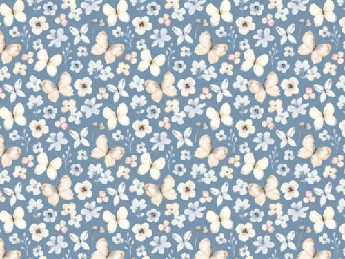 100% Cotton Poplin Fabric Blue