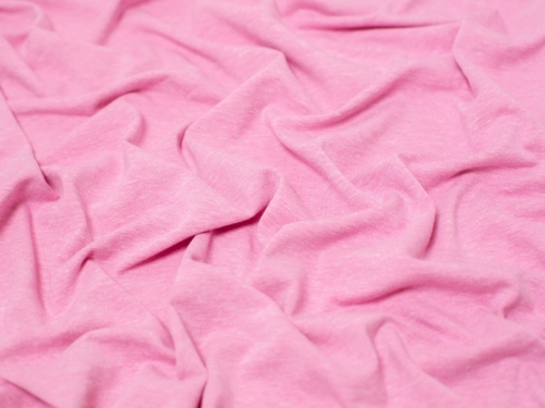 Minerva Core Range Melange Cotton Jersey Stretch Knit Fabric Raspberry