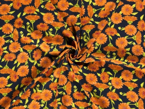 Stretch Woven Linen Look Viscose Fabric Navy