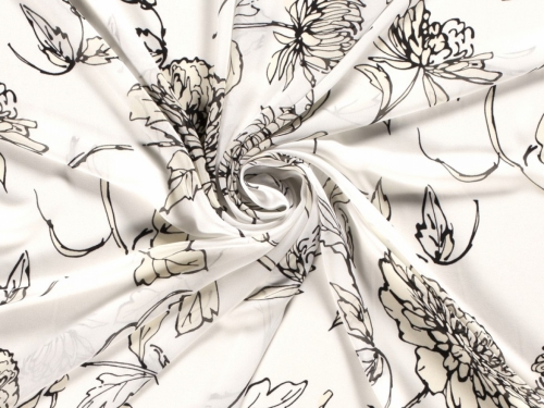 Sheer Chiffon Fabric White