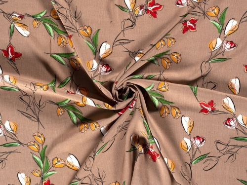Viscose Crepe Fabric Beige