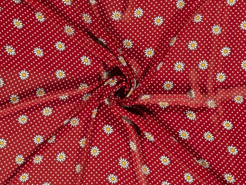 Sheer Chiffon Fabric Red