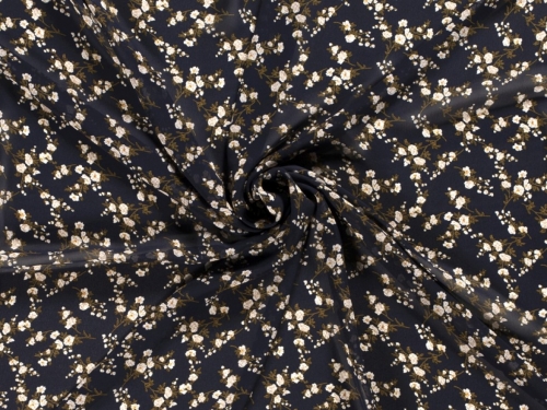 Sheer Chiffon Fabric Navy