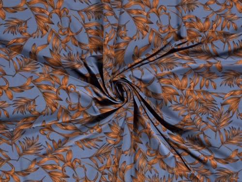 Stretch Woven Polyester Crepe Fabric Blue