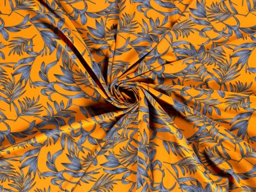 Stretch Woven Polyester Crepe Fabric Orange