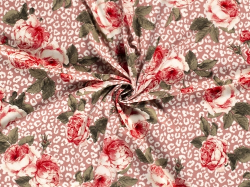 Stretch Woven Polyester Crepe Fabric Pink