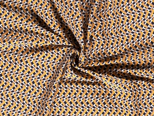 Stretch Woven Viscose Bengaline Fabric Orange