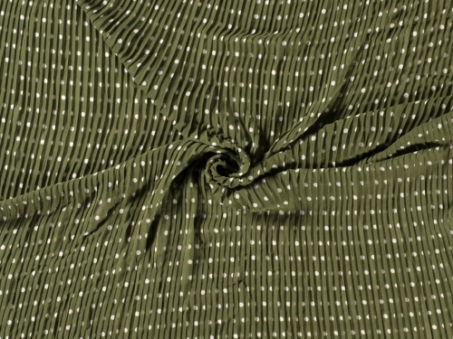 Pleated Chiffon Plisse Fabric Green