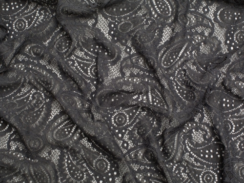 Stretch Corded Lace Fabric Taupe