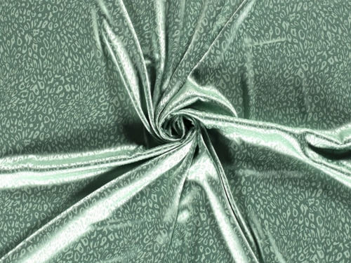 Stretch Woven Jacquard Satin Fabric Mint