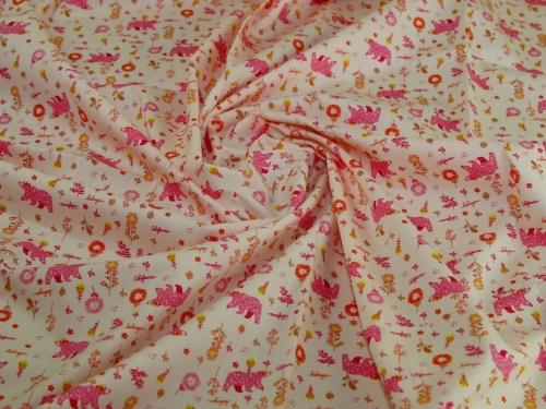Deadstock 100% Cotton Poplin Fabric Pink & Pink