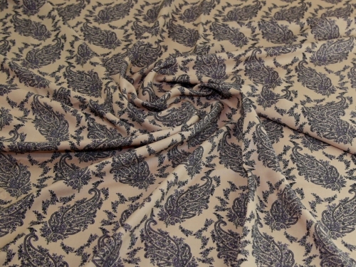 Deadstock Viscose Challis Fabric Sand