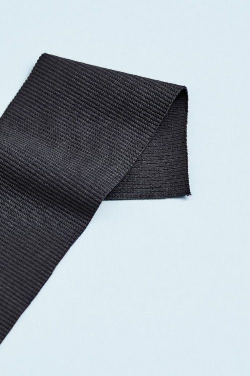 Mind The MAKER Organic Cotton Rib Stretch Knit Fabric Calm Grey