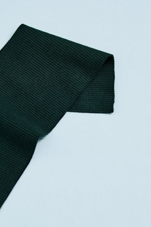 Mind The MAKER Organic Cotton Rib Stretch Knit Fabric Bottle Green