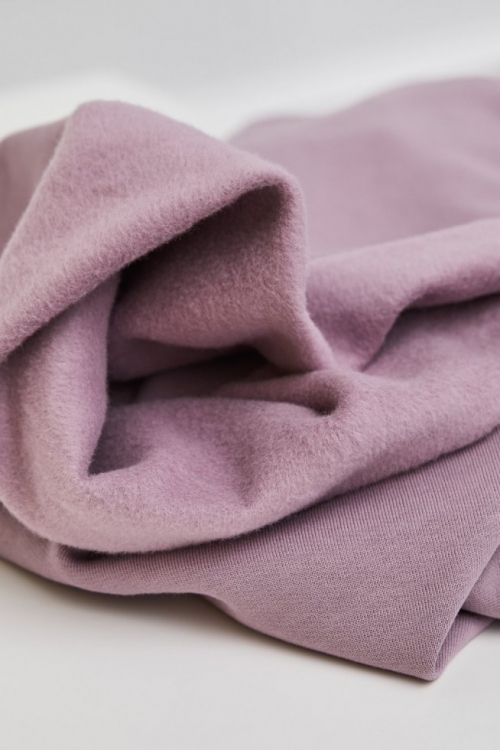 Mind The MAKER Organic Fleece Back Sweatshirt Stretch Knit Fabric Lilac