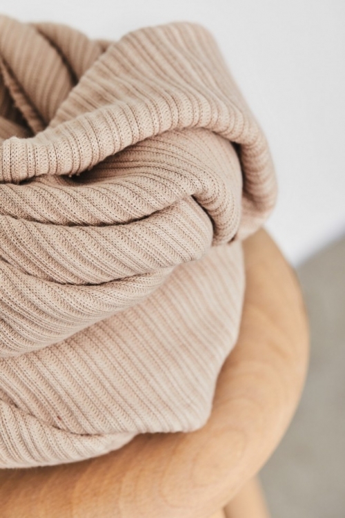 Mind The MAKER Selanik Rib Textured Stretch Knit Fabric Dune