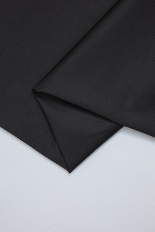Mind The MAKER Organic Stretch Woven Cotton Twill Fabric Black