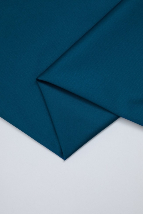 Mind The MAKER Organic Stretch Woven Cotton Twill Fabric Ocean