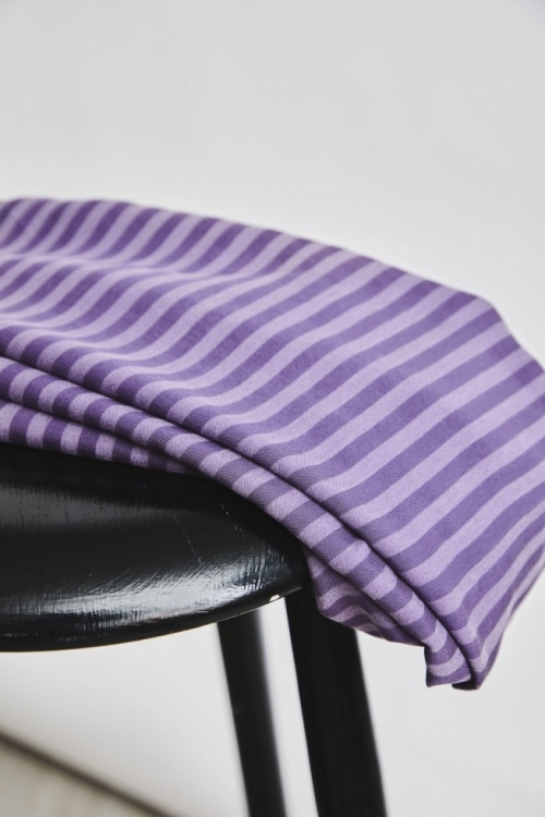 Meet MILK Two Tone Stripe Tencel Lyocell Twill Fabric Mauve