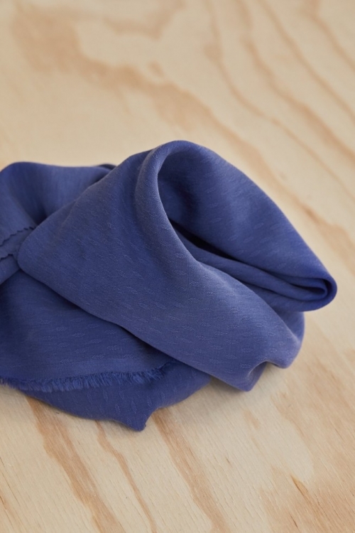 Meet MILK Tencel Lyocell Diamond Jacquard Crepe Fabric Lapis