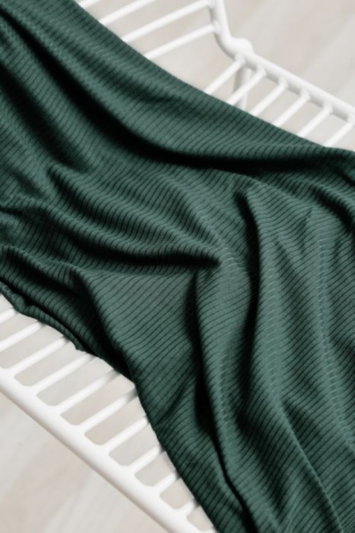 Meet MILK Derby Tencel Modal Rib Stretch Knit Fabric Deep Green