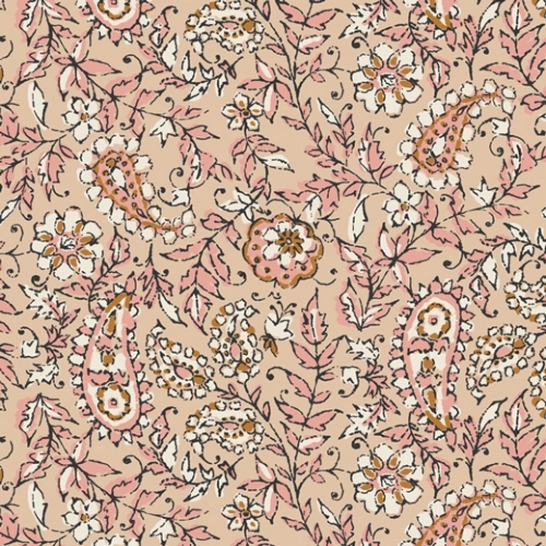 Art Gallery Fabrics Kismet 100% Cotton Poplin Fabric India Ink Parchment